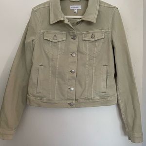 EUC!! LOFT denim jacket size small light green